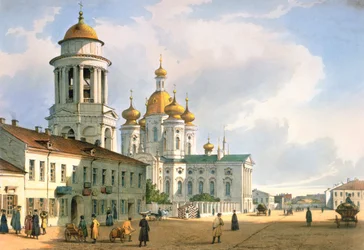 Jomfruen av Vladimir-kirken i St. Petersburg, ca. 1840